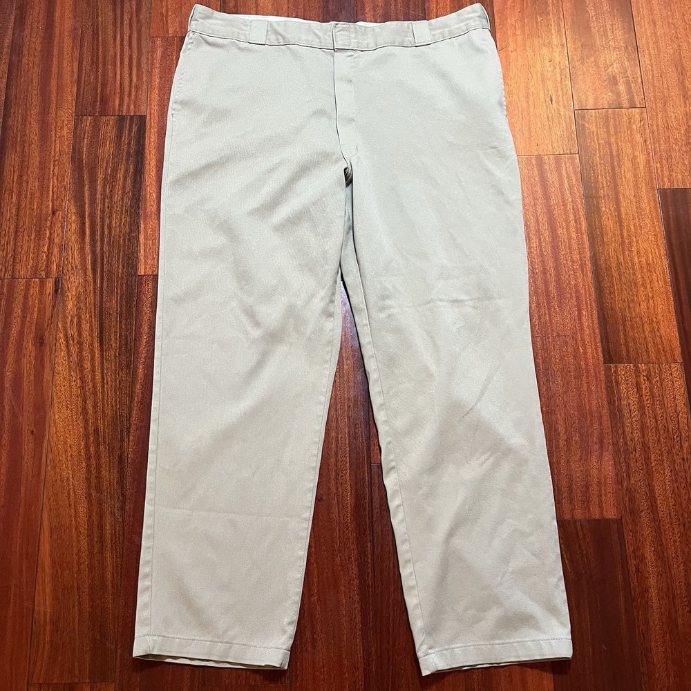 Dickies Pants Mens 44x32 Tan Flex 874 Original Fit Casual Workwear FITS 42X30 *